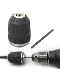 Shaft Tip drilling chuck and frequency tip weight